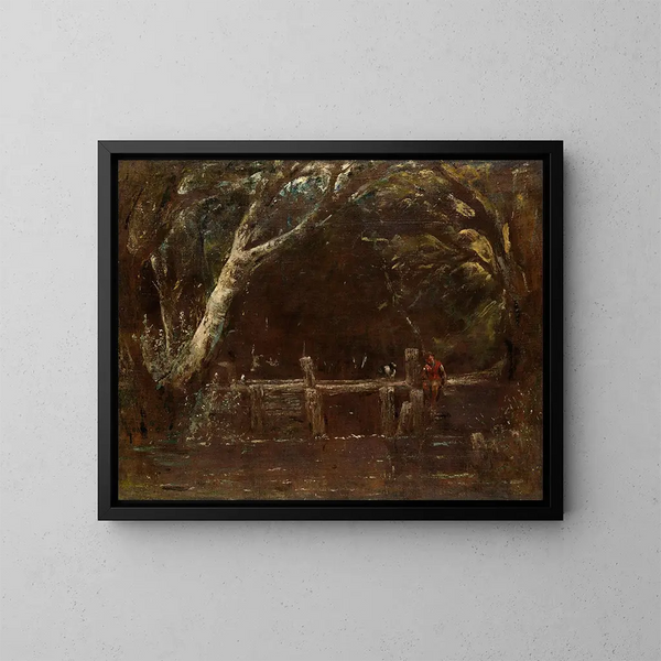 El paisaje de la cerradura - John Constable — cuadro enmarcado en la pared