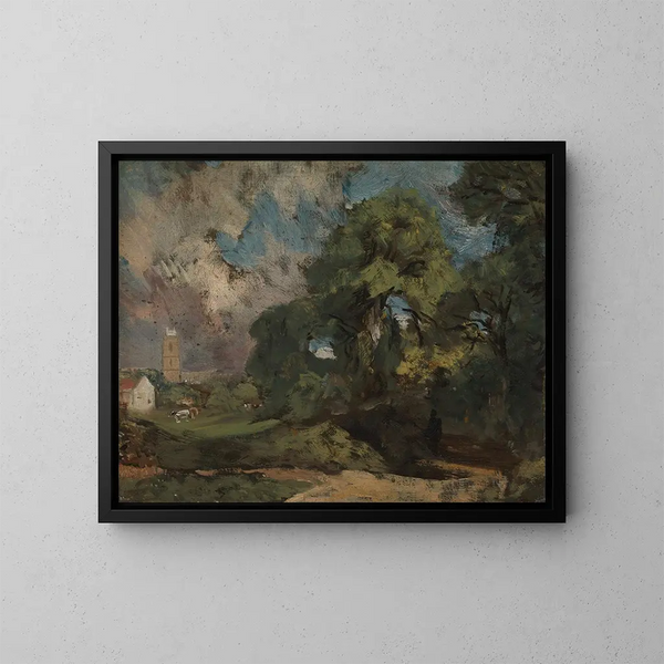 Stoke-by-Nayland - John Constable — framed artwork on a wall