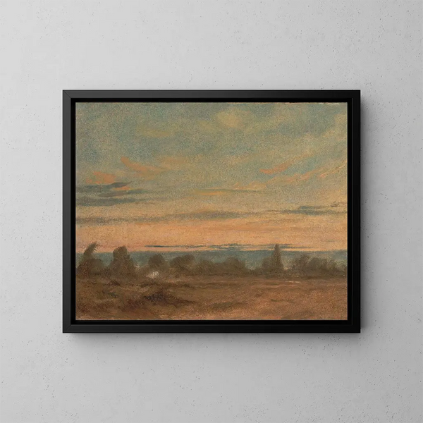 Paisaje de verano en la tarde - John Constable — cuadro enmarcado en la pared