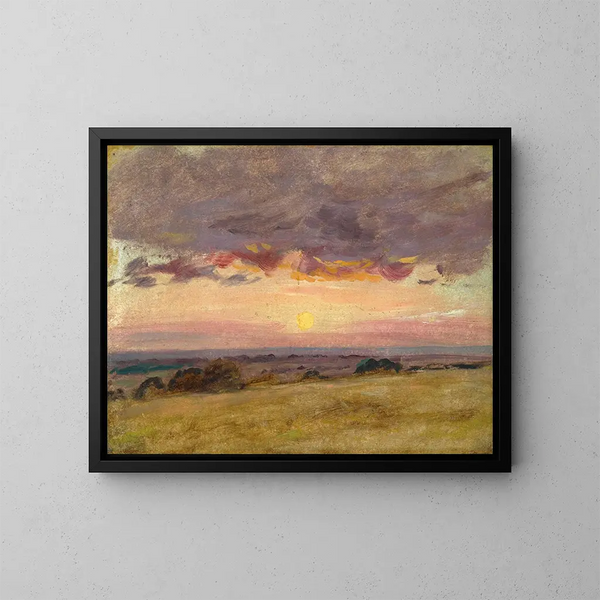 Summer Evening with Storm Clouds - John Constable — framed artwork on a wall