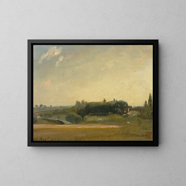 Vista del presbiterio de East Bergholt - John Constable — cuadro enmarcado en la pared