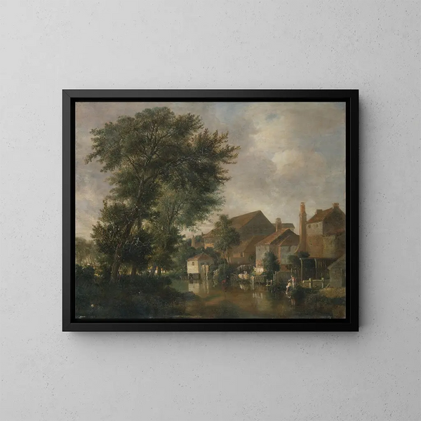 El río Wensum en Norwich - John Crome — cuadro enmarcado en la pared