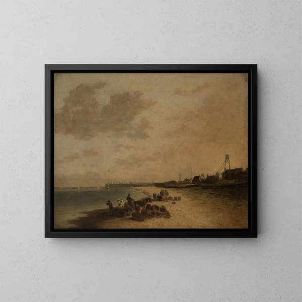 Plage de Yarmouth - John Crome — cuadro enmarcado en la pared
