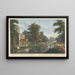 Vista desde atrás de la Cassina, parte del río Serpentine terminado por la cascada en el jardín del conde de Burlington en Chiswick - John Donowell — cuadro enmarcado en la pared