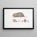Chinese Bamboo Rat Painting Rhizomys sinensis - John Edward Gray — framed artwork on a wall