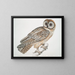 Búho chino Strix sinensis - John Edward Gray — cuadro enmarcado en la pared