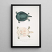 Egyptian Trionyx Tryonix gyptiacus var Indica Ganges called Sewteree sometimes reaches 240 lbs - John Edward Gray — framed artwork on a wall