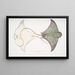 Eagle ray with spotted Myliobatis maculatus Penang called Jungli - John Edward Gray — framed artwork on a wall