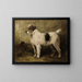 Terrier en un jardín - John Emms — cuadro enmarcado en la pared