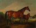 Potro de la colmena con una vieja fortaleza al fondo - John Ferneley — vista de la obra