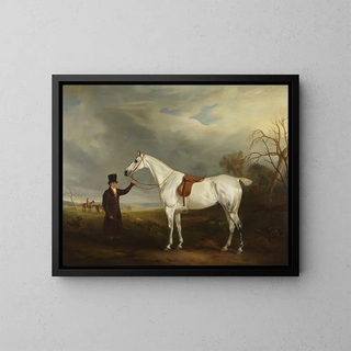 John Ferneley - Lord Howes Groom with Gray Hunter.webp