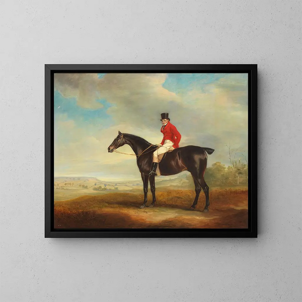 Sir Harry Goodricke, maestro de la Quorn, a caballo - John Ferneley — cuadro enmarcado en la pared