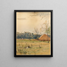Autumn Landscape with a Large Haystack - John Francis Murphy — framed artwork on a wall