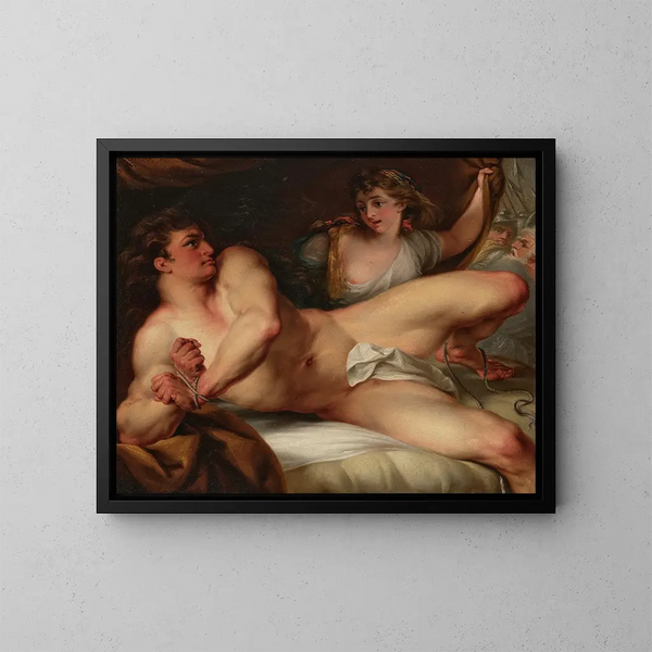 Samson rompiendo sus cadenas - John Francis Rigaud — cuadro enmarcado en la pared