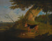 de Terrier negro y fuego con un conejo reportado - John Frederick Herring el Viejo — vista de la obra