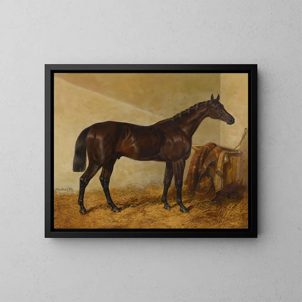 Charles XII, winner of the St Leger and the Gold Cup of Doncaster - John Frederick Herring the Elder — framed artwork on a wall