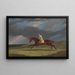 Corduroy a bay racehorse with a jockey galloping on a racecourse - John Frederick Herring the Elder — framed artwork on a wall