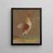 Coqs de combate: un gallo de combate con pecho pálido mirando hacia la derecha - John Frederick Herring el Viejo — cuadro enmarcado en la pared