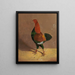Fighting Cock with Dark Breast, turned to the left - John Frederick Herring the Elder — framed artwork on a wall