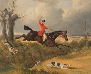 John Frederick Herring Snr - Foxhunting Clearing a Ditch.webp