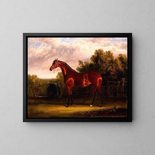 John Frederick Herring Snr - Negotiator a Bay Horse in a Landscape.webp