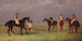 The Doncaster Cup of 1825 with Mr Whittaker's Lottery, Mr Craven's Longwaist, Mr Lambton's Cedric, and Mr Farquaharson's Figaro - John Frederick Herring the Elder — artwork view