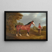 The racehorse Whiteface with groom J Gilham - John Frederick Herring the Elder — framed artwork on a wall