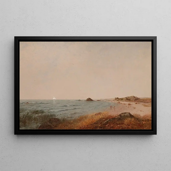 Playa de Beverly, Massachusetts - John Frederick Kensett — cuadro enmarcado en la pared