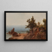 View from the Cliff Midi on the Shore - John Frederick Kensett — framed artwork on a wall