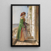A young Greek girl on a balcony 1840 - John Frederick Lewis — framed artwork on a wall