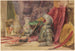 Un interior con armadura y armas - John Frederick Lewis — vista de la obra