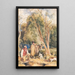 Guardabosques y niño cazando un conejo - John Frederick Lewis — cuadro enmarcado en la pared