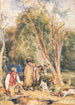 Guardabosques y niño cazando un conejo - John Frederick Lewis — vista de la obra