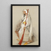 Study of a man in North African attire - John Frederick Lewis — framed artwork on a wall