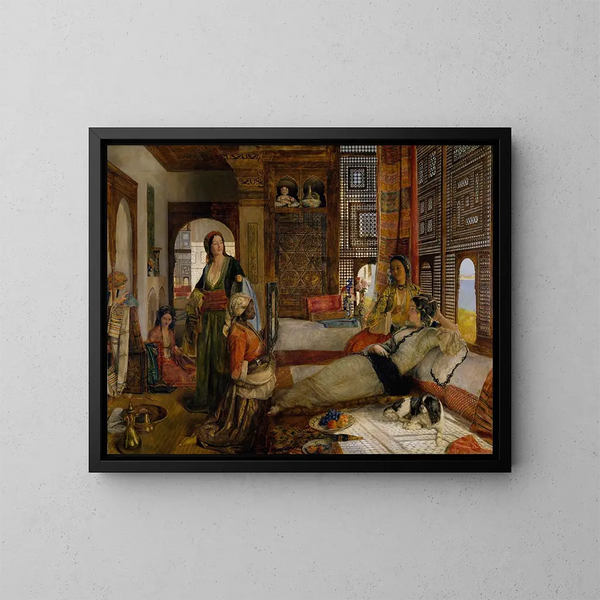 The Harem - John Frederick Lewis — framed artwork on a wall