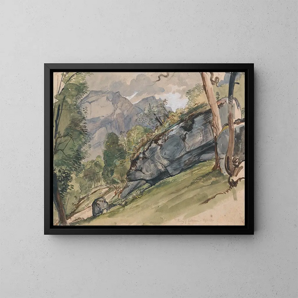 La vallée de Lutscheuen - John Frederick Lewis — framed artwork on a wall