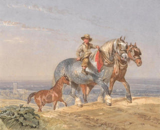 John Frederick Tayler - A Ploughboy Riding One of a Pair of Draughthorses Up a Hill.webp