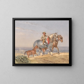 John Frederick Tayler - A Ploughboy Riding One of a Pair of Draughthorses Up a Hill.webp