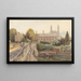 Clare College y puente sobre la Cam con King's College en el fondo - John Fulleylove — cuadro enmarcado en la pared