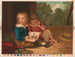 Dos niños con un libro y una baguette - John Gast — vista de la obra