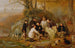 Claim of the shot, a group of portraits after the hunt in the Adirondacks - John George Brown — artwork view