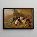 Claim of the shot, a group of portraits after the hunt in the Adirondacks - John George Brown — framed artwork on a wall