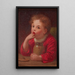 Les doigts avant les fourchettes - John George Brown — framed artwork on a wall