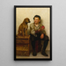 Taquiner le chiot - John George Brown — cuadro enmarcado en la pared
