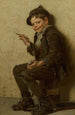 El joven artista - John George Brown — vista de la obra