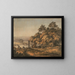 a vast river landscape with donkeys - John Glover — framed artwork on a wall
