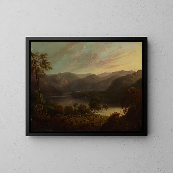 Vista de paisaje en Cumberland - John Glover — cuadro enmarcado en la pared