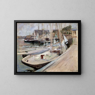 John Henry Twachtman - Fishing Boats at Gloucester.webp