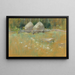 Meules de heno junto a los bosques - John Henry Twachtman — cuadro enmarcado en la pared