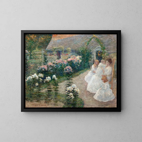 On the terrace - John Henry Twachtman — framed artwork on a wall